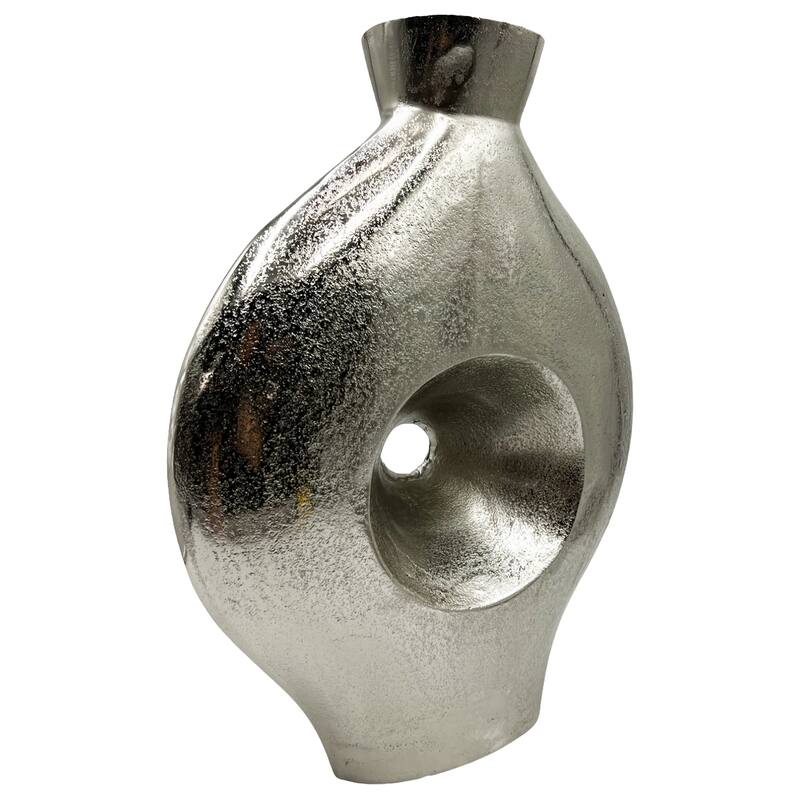 18 Inch Tall Decorative Handmade Aluminum Bottle Flower Vase