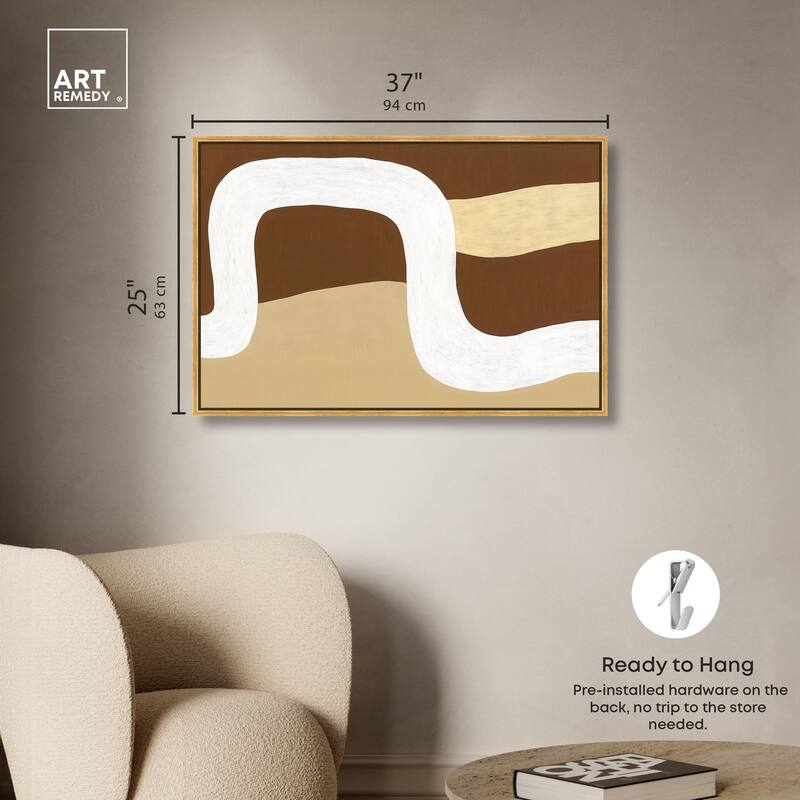 Minimal Wavy II Canvas by Art Remedy
