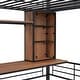 preview thumbnail 9 of 8, Black Twin Size Metal Loft Bed with Desk, Shelf, and Ladder for Kids' Rooms