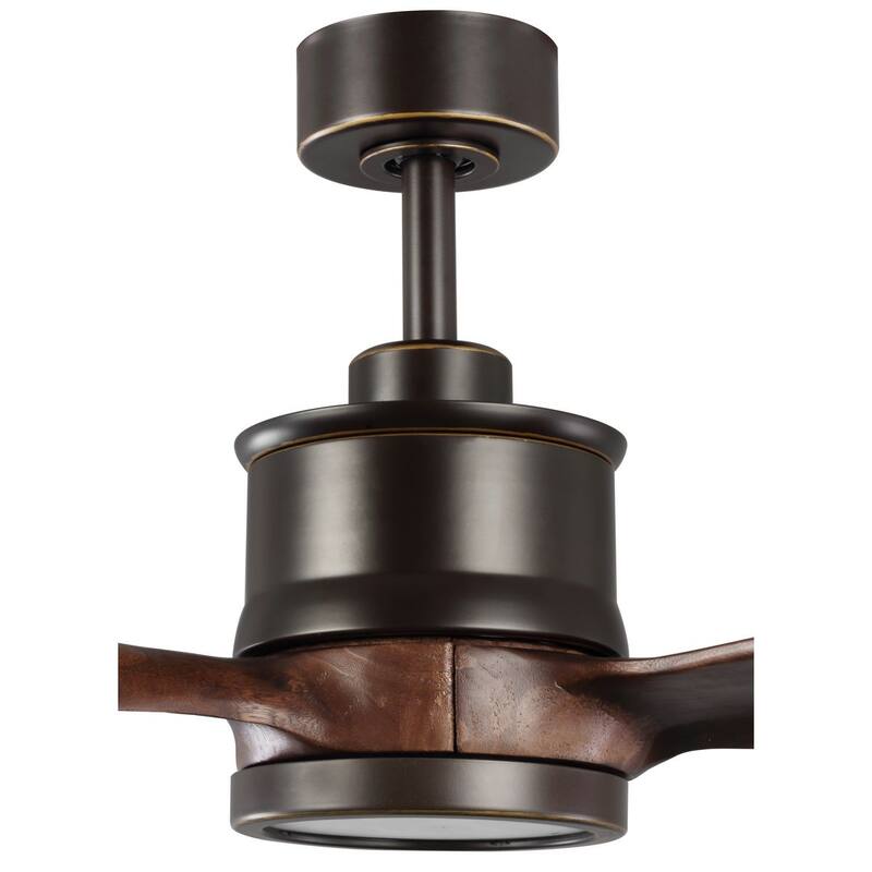 Farris Collection Three-Blade Carved Wood 60" Ceiling Fan - 12.370" x 31.250" x 10.500"