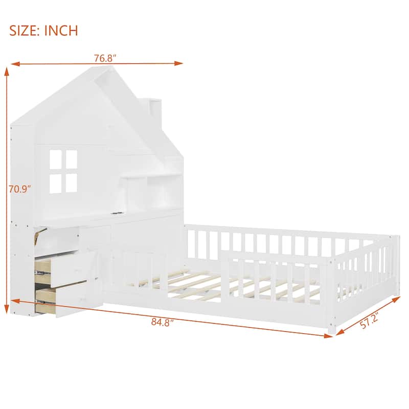 Twin Size House Bed