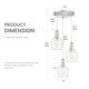 preview thumbnail 20 of 18, Modern 3-Light Kitchen Island Chandelier
