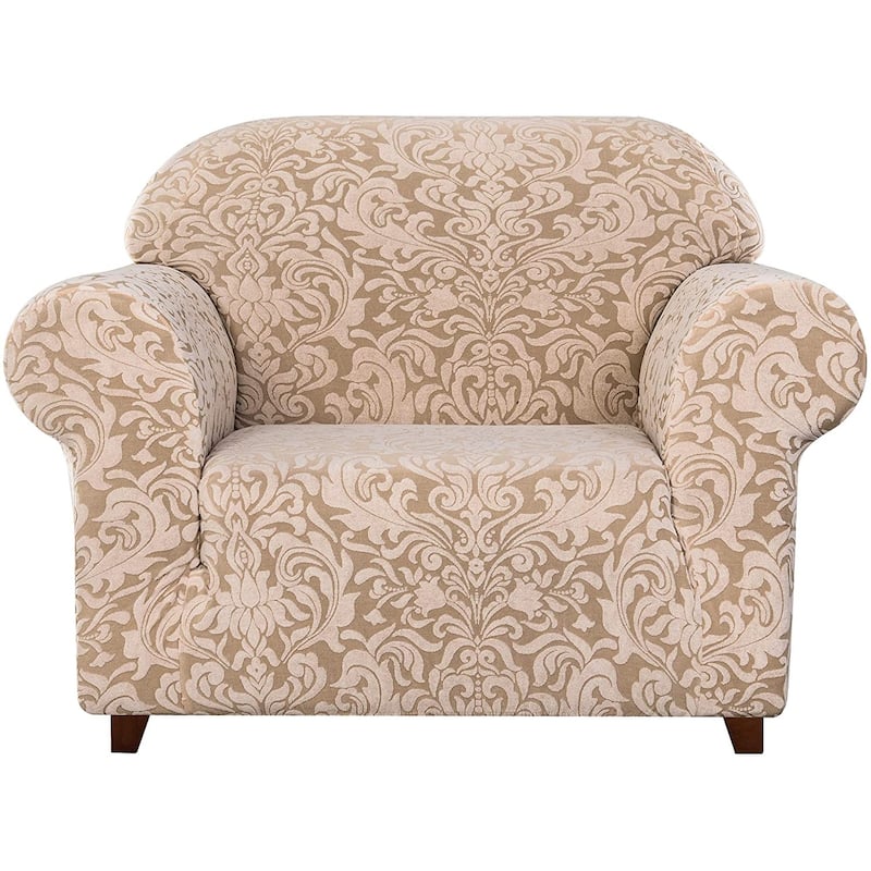 Subrtex 1 Piece Armchair Slipcover Jacquard Damask Spandex Furniture Protector