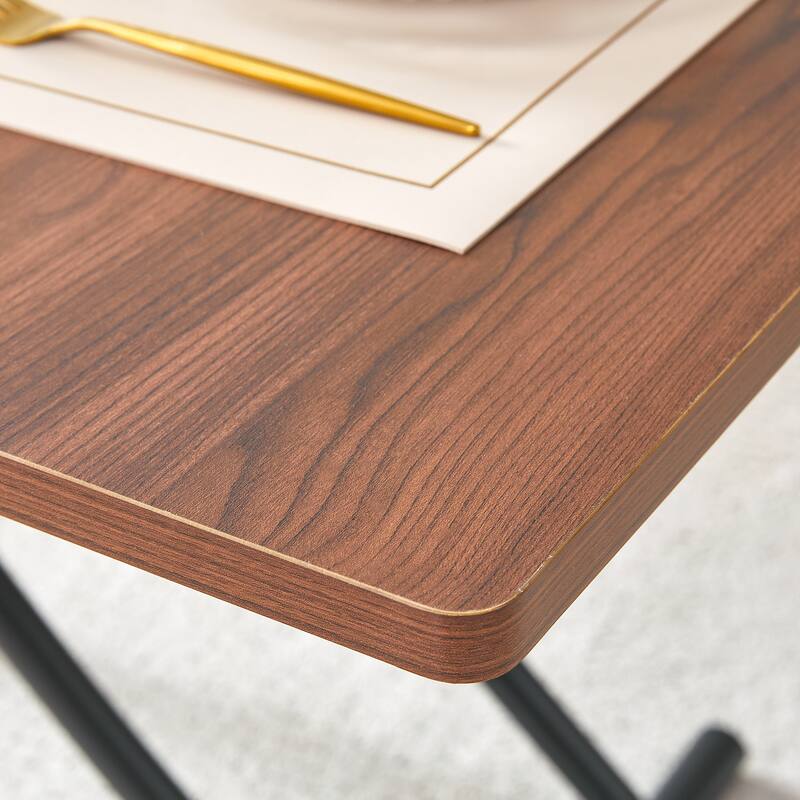 Multifunctional Lifting Dining Table Set for 4, 4-Piece Folding Table and Chair Set with 4 Dining Chairs for Kitchen, Office