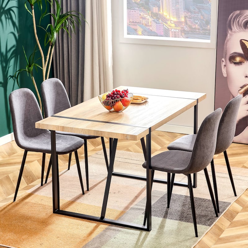 4PCS Cushioned Side Chairs with Metal legs