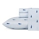 preview thumbnail 121 of 139, Nautica Cotton Percale Deep Pocket Bed Sheet Sets Full - whale stripe