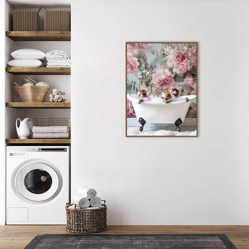 Blossom Bath by Niky Rahner Framed Canvas Wall Art