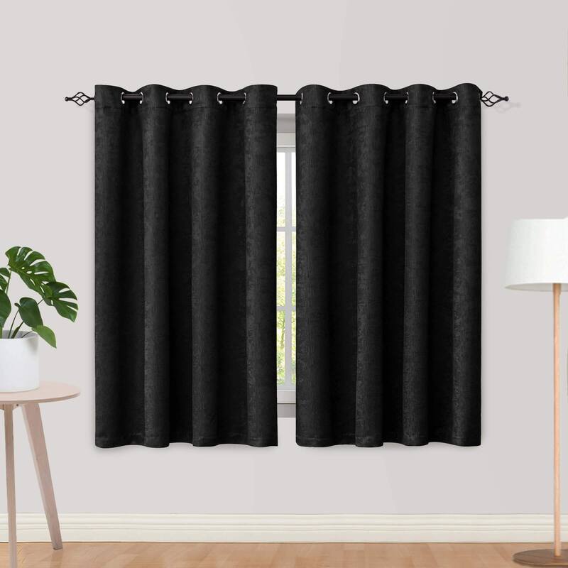 Subrtex Blackout Curtain Solid Thermal Window Drapes Panel Pair