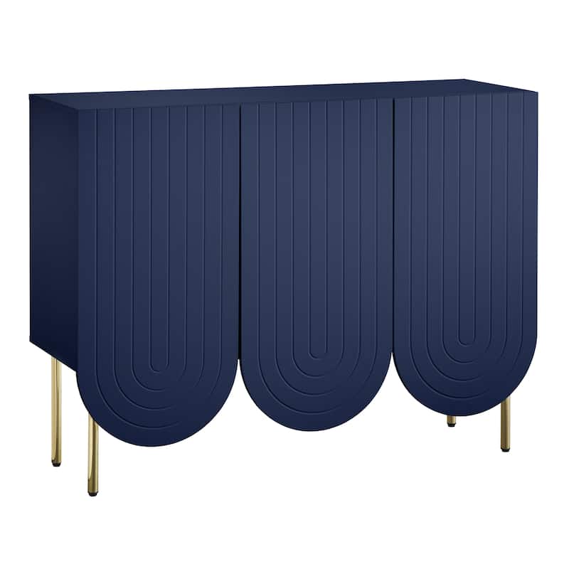Lifestorey Ingrid 3-Door Scalloped Mid-Century Sideboard