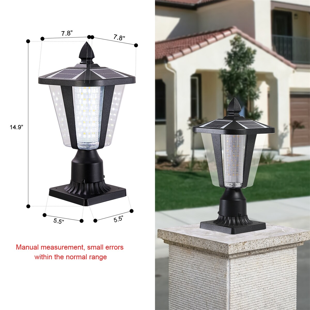 Solar Post Light Outdoor Patio Fence Post Lamp with Warm Cool Lights Bed Bath Beyond 40907061