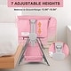 preview thumbnail 7 of 6, Baby Bassinet, Portable Bedside Sleeper for Baby, 7 Height Adjustable Bedside Bassinet with Wheels, Mattress Included
