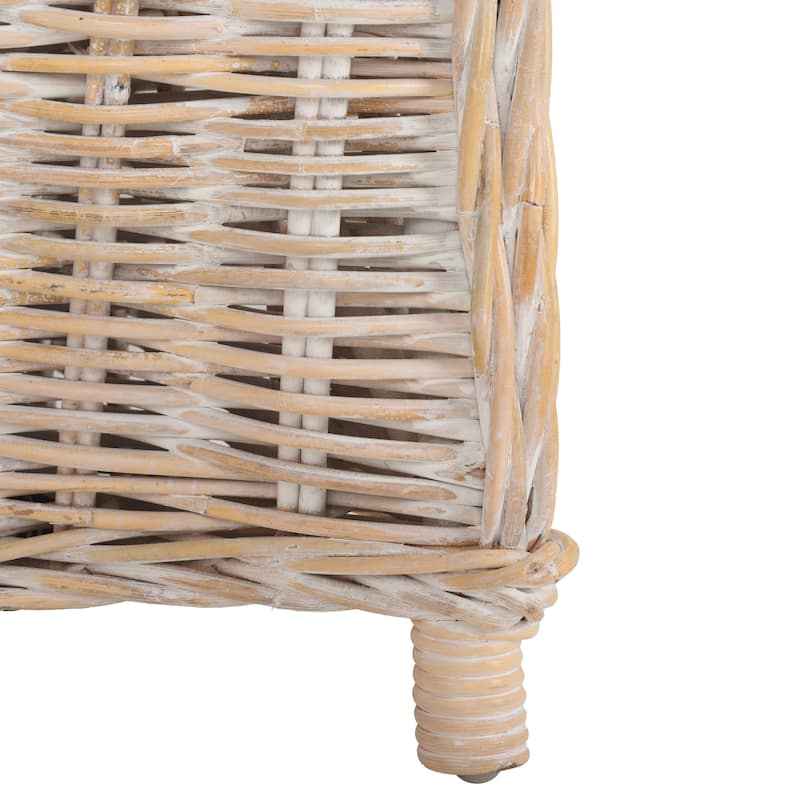 SAFAVIEH Sinja Yellow Rattan Club Chair - 24" x 26" x 35" - 24Wx26Dx35H