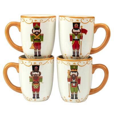 Certified International Holiday Magic Nutcracker 16 oz. Mugs, Set of 4