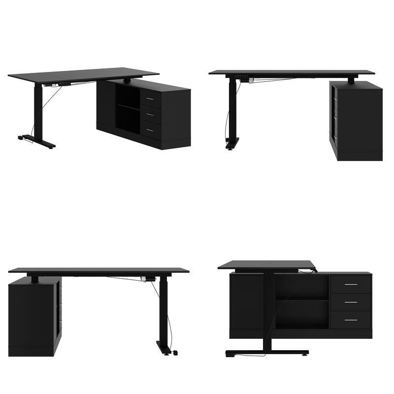 Ultimate Home Office Desk with Electric Lift Top Wrting Desk Working