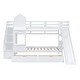 preview thumbnail 7 of 22, Twin-Over-Twin Castle Style Bunk Bed with 2 Drawers 3 Shelves and Slide
