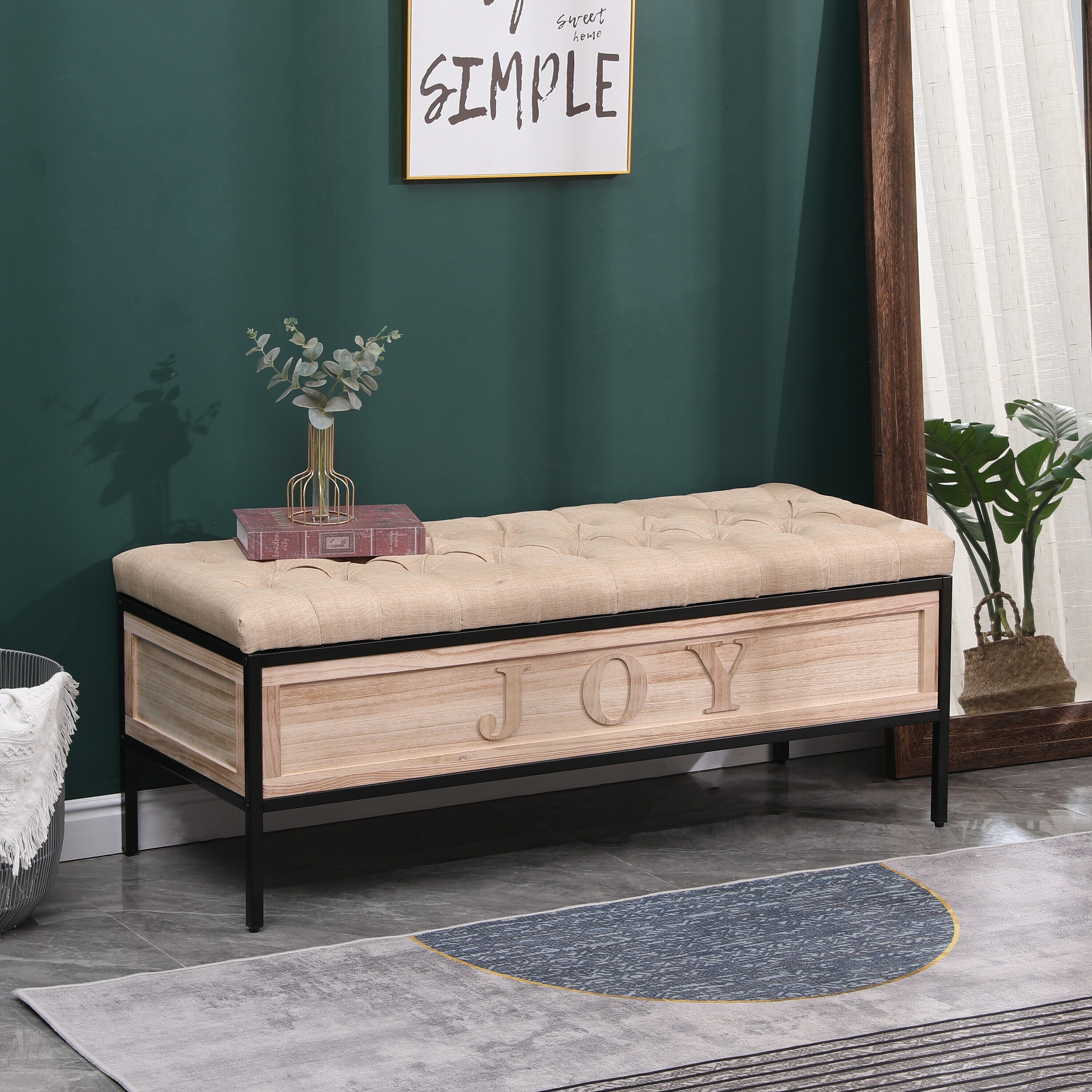 Bedroom blanket box seat on sale