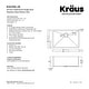 preview thumbnail 32 of 158, KRAUS Standart PRO Undermount Single Bowl Stainless Steel Kitchen Sink