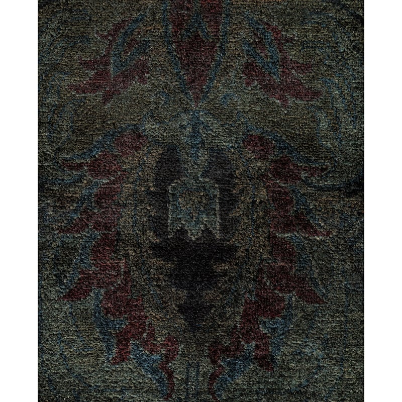 Overdyed One-of-a-Kind Hand-Knotted Area Rug - Green - 8' 1" x 10' 0"