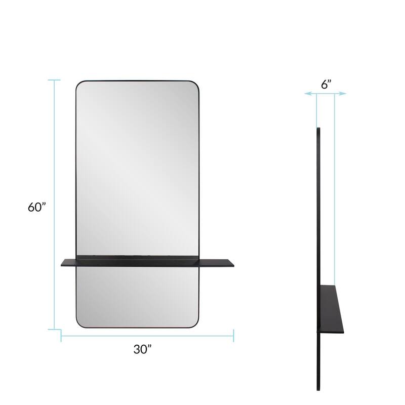 Hulzner Mirror With Shelf - 60H X 30W X 6D