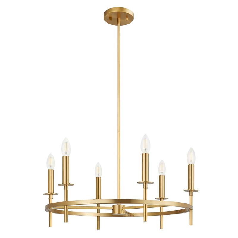Bellevue SHCH61768 6 Light 25" Wide Taper Candle Style Chandelier
