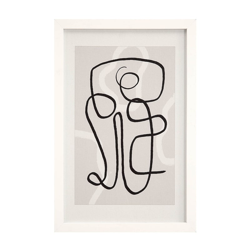 Renwil Priyanka Canvas 7-Piece Wall Art with White Frame
