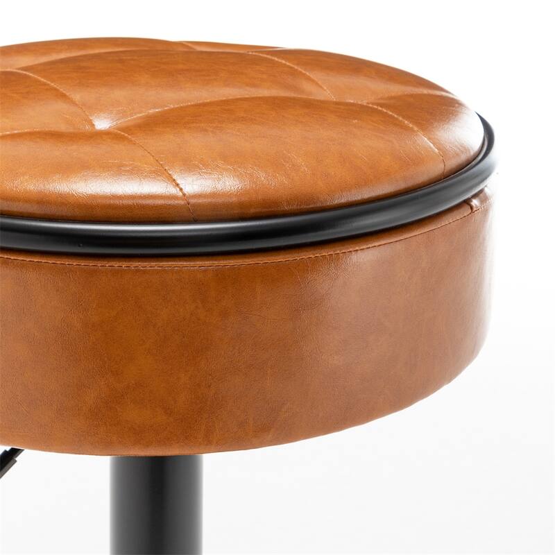 Round Storage Bar Stool,Height Adjustable Barstool,360 Swivel Stool