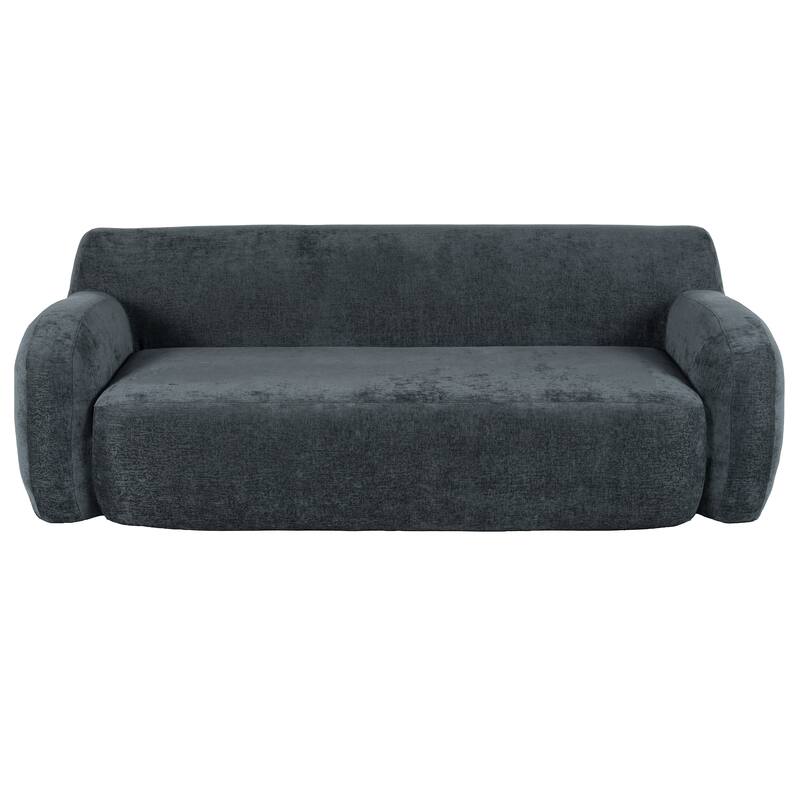 81.5" Ergonomic 3-Seater Curved Sofa, Modular for Living Room, Bedroom, or Apartment