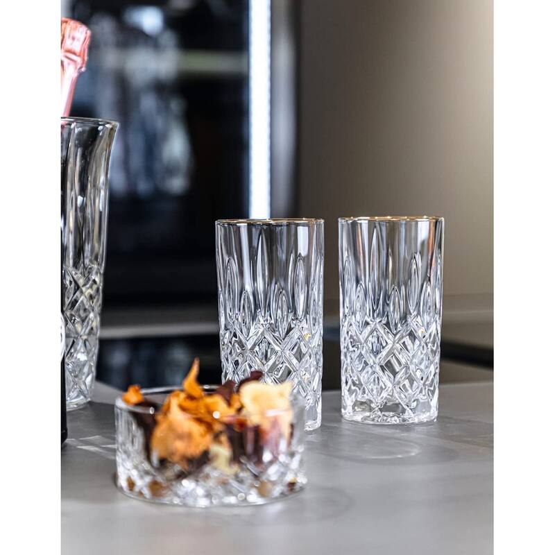 Nachtmann Set of 2 Noblesse Gold Collection Long Drink Glasses - 13.22 oz.