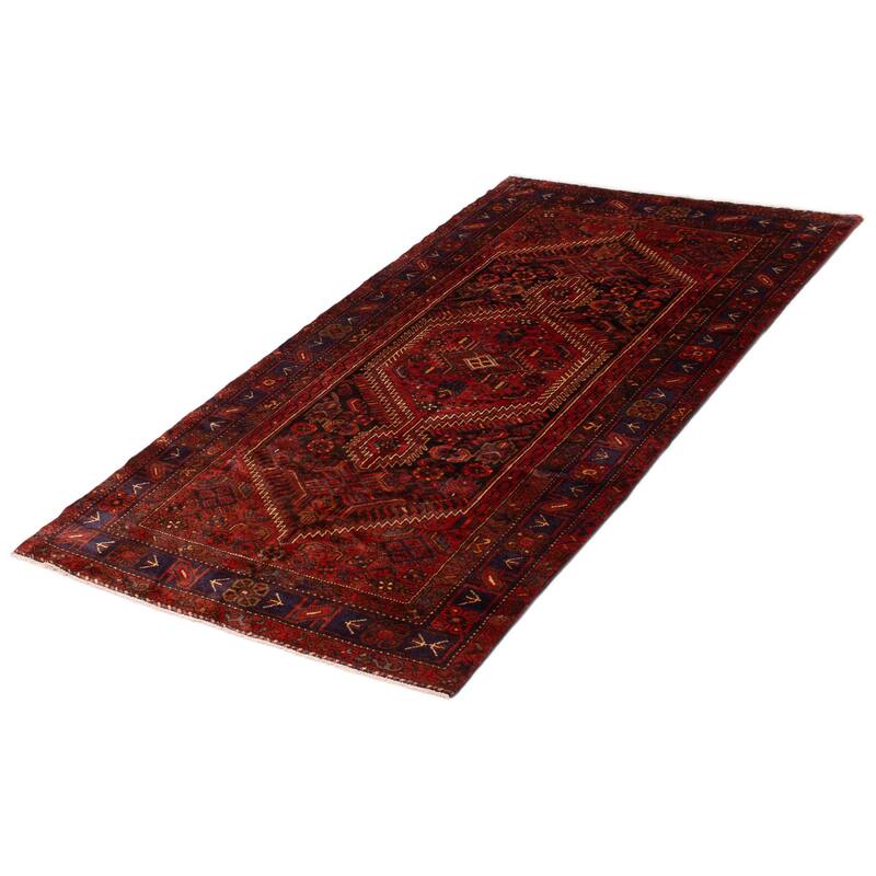 ECARPETGALLERY Hand-knotted Andelz Red Wool Rug - 4'11 x 9'1