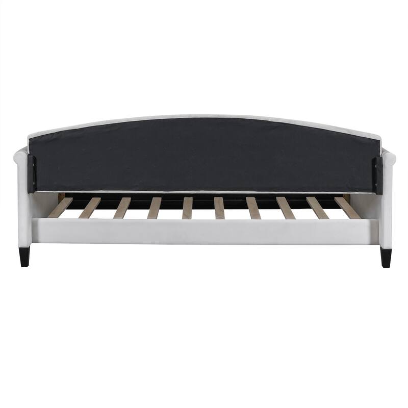 Twin Size Tufted Button Daybed - Stylish Velvet Upholstered Frame, Durable Plywood Construction, Ideal for Bedrooms