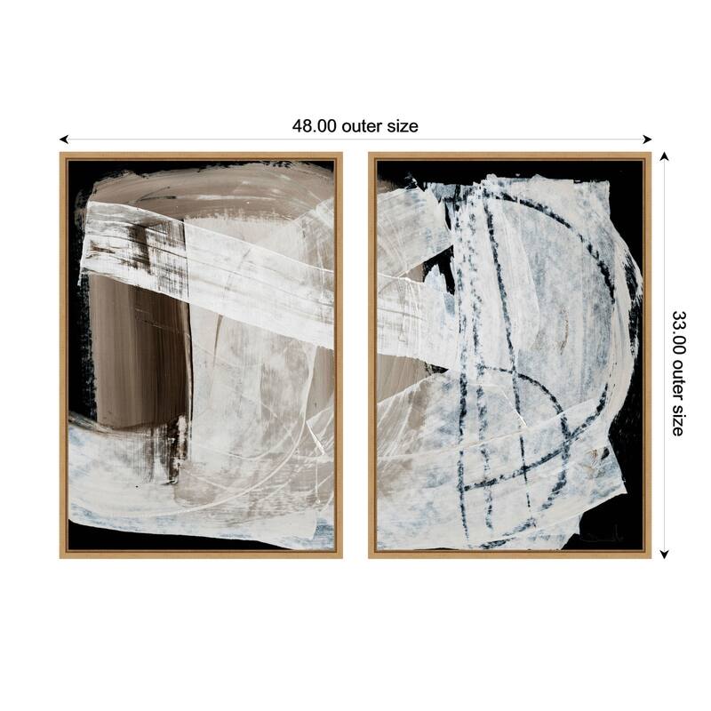 Amanti Art Mind No. 1 & 2 2 Piece by Dan Hobday Framed Canvas Wall Art