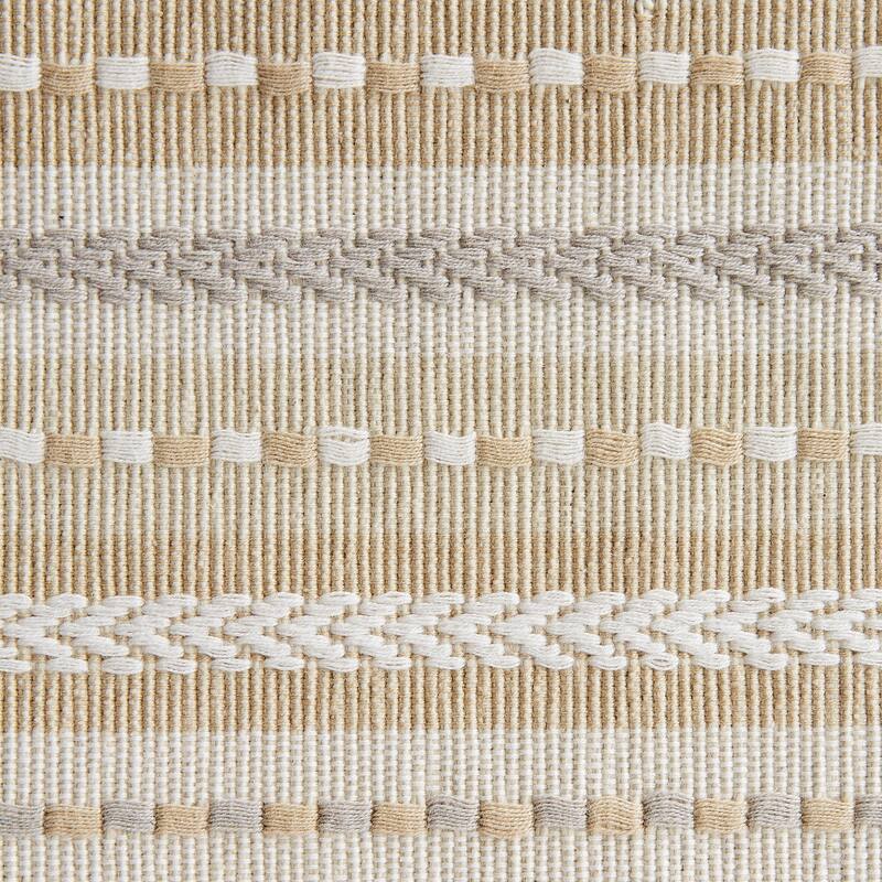 DII Natural Tonal Stripe With Fringe Placemat (Set of 6)
