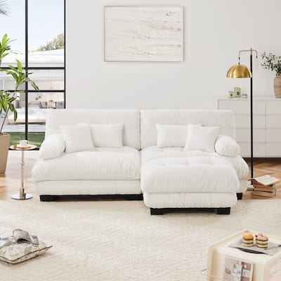 Free Combination Modular Chenille Sectional Sofa Comfy Cloud Couch for Living Room
