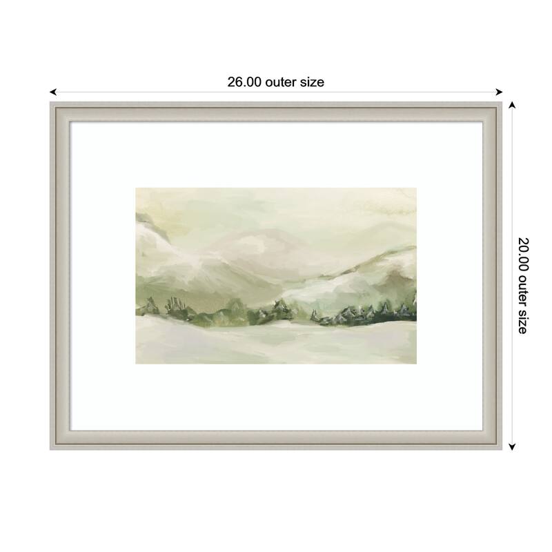 Kate and Laurel AQ Winter Landscape No. 3 by Annie Quigley Framed Wall Art Print