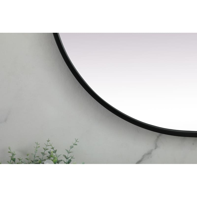 Indigo Home Metal Frame Oval Mirror 24x60 Inch