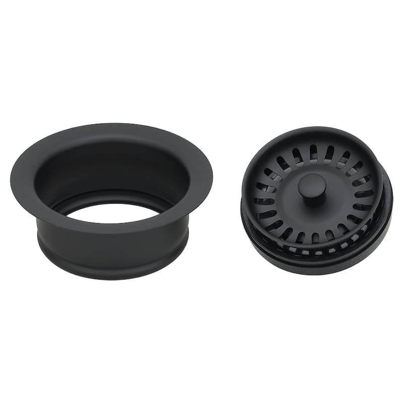 3.5" Deluxe Garbage Disposal Drain w/ Basket - Matte Black - YES