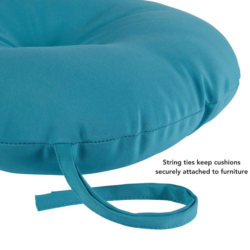 15-inch Round Outdoor Bistro Chair Cushions (Set of 2)