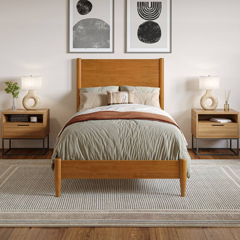 Pasadena Solid Wood Low Profile Platform Bed