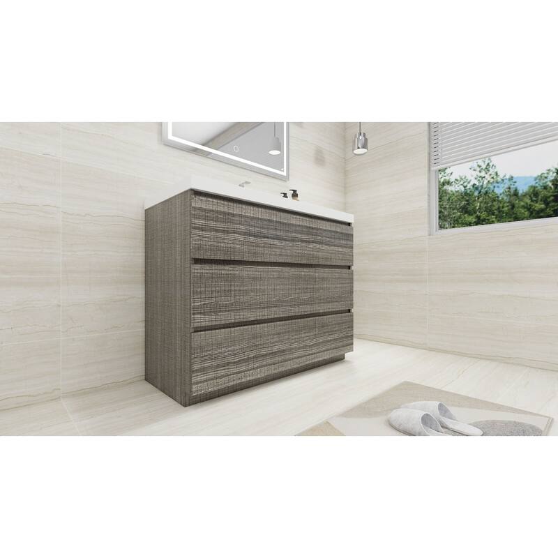 Aron 42'' Freestanding Vanity with Reinforced Acrylic Sink