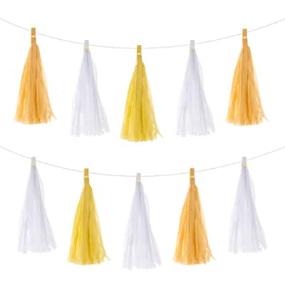 15Pcs Tassel Garland Banner with Rope
