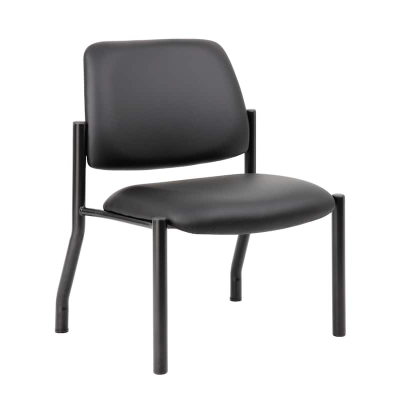 Boss Office Products Big and Tall Antimicrobial Guest Chair - Black Armless 400