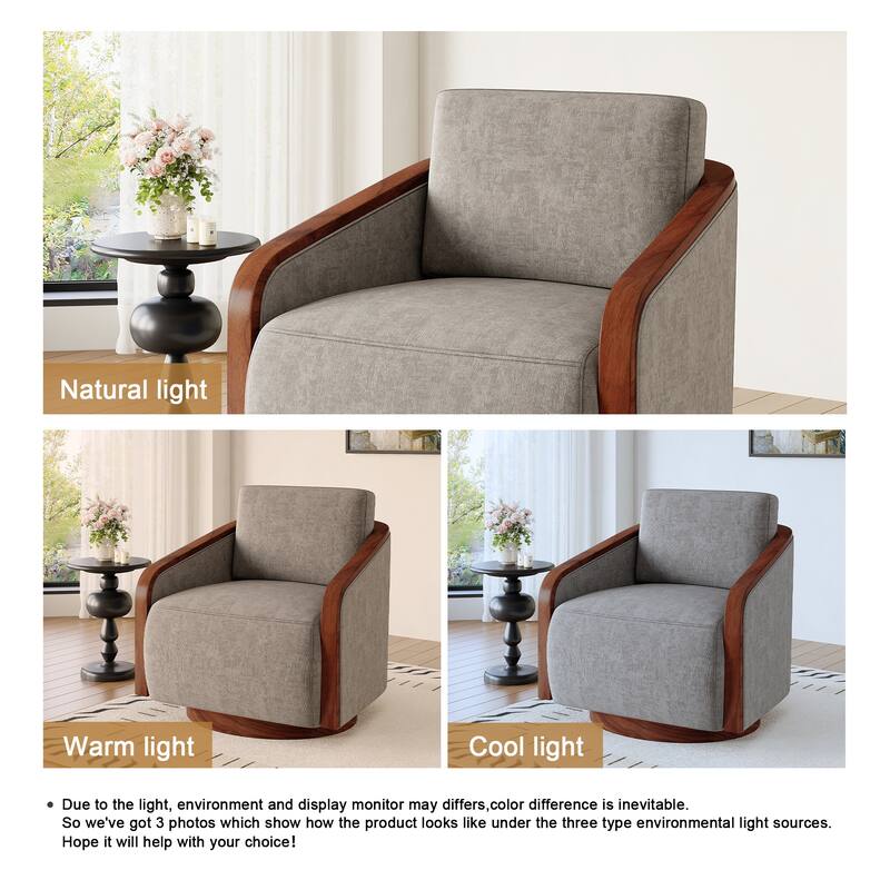 Modern Upholstered Swivel Accent Chair