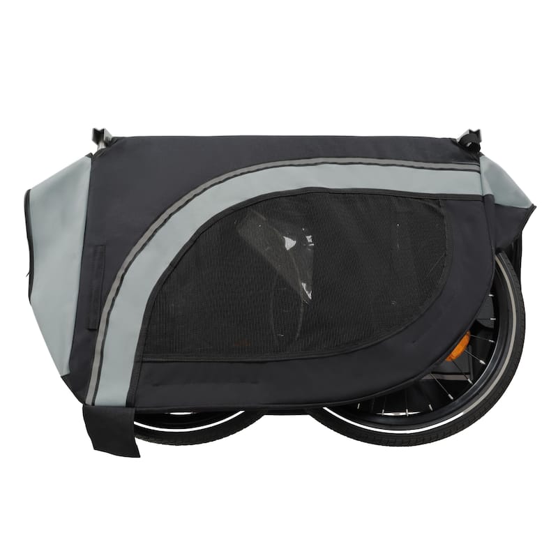 Large Folding Bike Trailer for Dogs 66LB Capacity All Terrain Pet Carrier