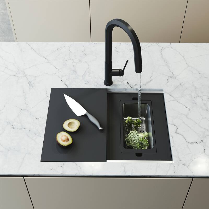 VIGO Hampton Stainless Steel Undermount Workstation Kitchen Sink