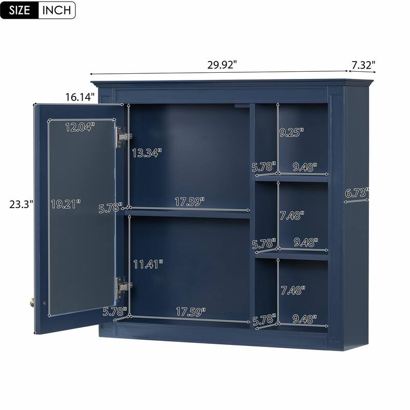 30" Bathroom Vanity with Mirror, Sink, and Storage Cabinet