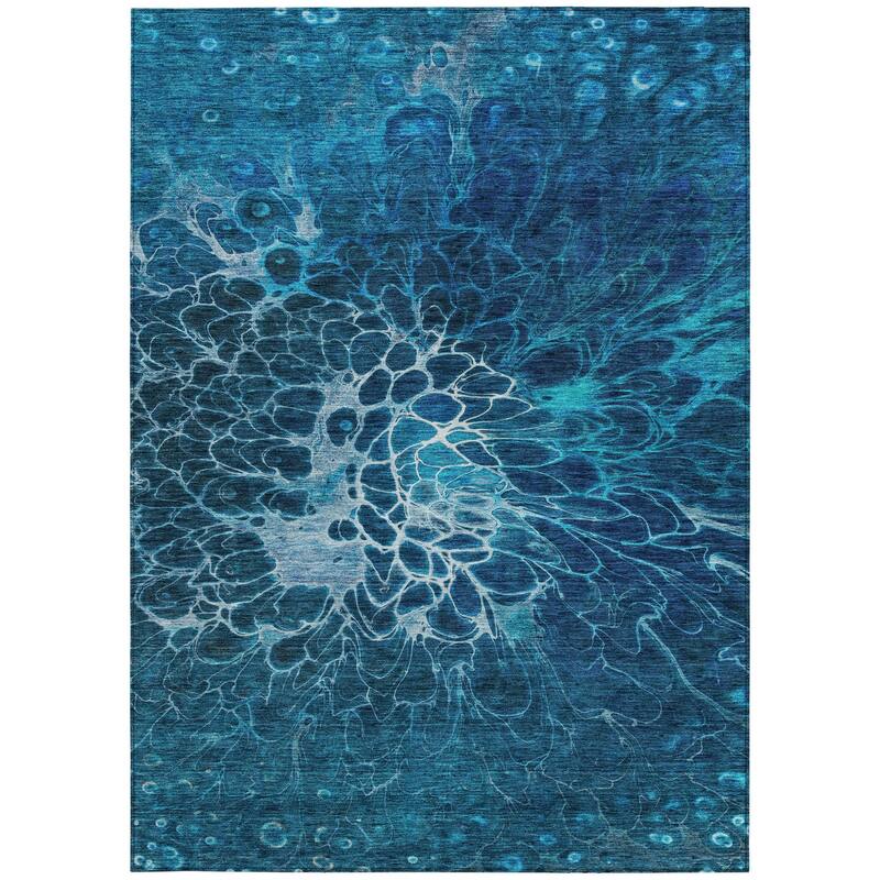 HomeRoots Abstract Transitional Rectangle Outdoor Rug