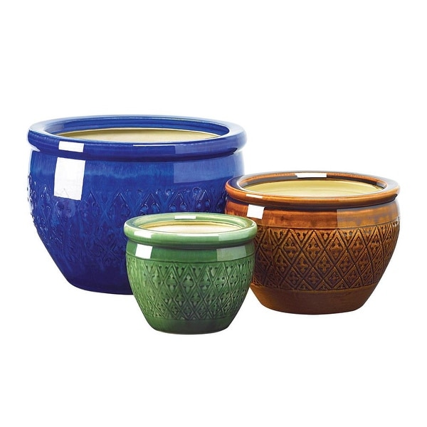 Jewel-Tone Flower Pot Trio - Pictured. Opens flyout.