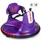 preview thumbnail 5 of 6, 6V Bumper Car for Kids Toddlers Electric Ride On Car Vehicle with 360° Spin - 26" x 26" x 18.7" (L x W x H) Purple