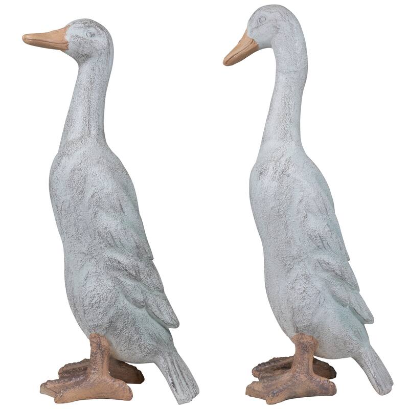 Ducks Outdoor Garden Statues - 17.25" - Set of 2