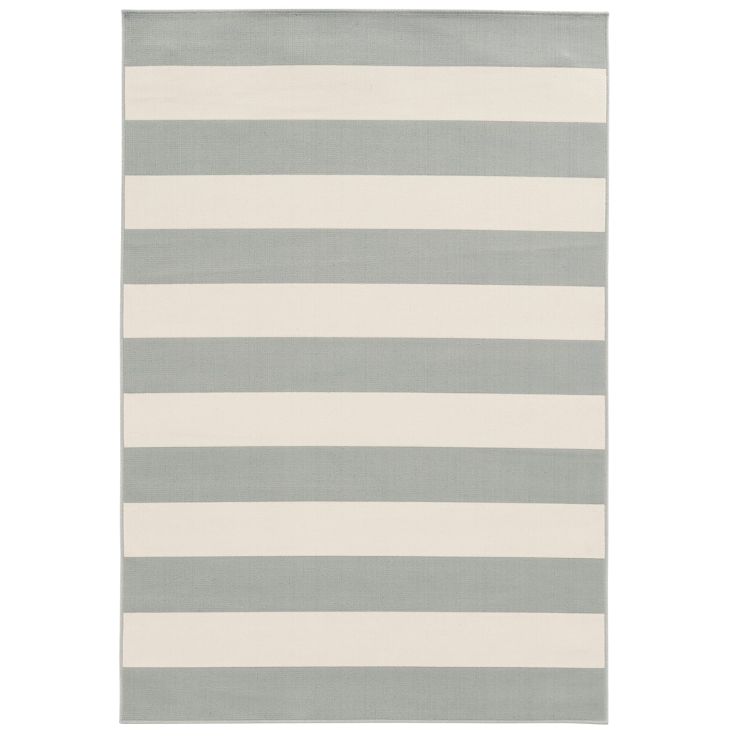 Pittsburgh Grey Ivory Geometric Outdoor Casual Area Rug